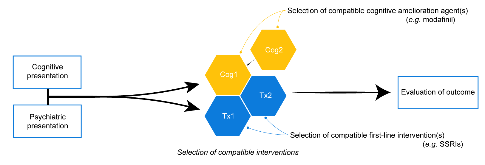 Illustration of drug approaches to cognitive impairment in depression. From Colwell et al. 2022.